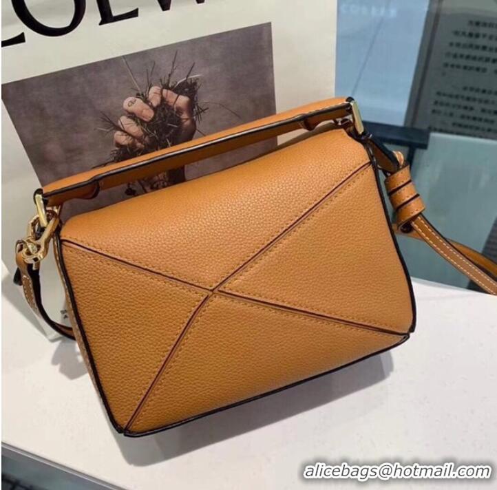 Top Quality Loewe mini Puzzle Bag Original Leather 61841 brown