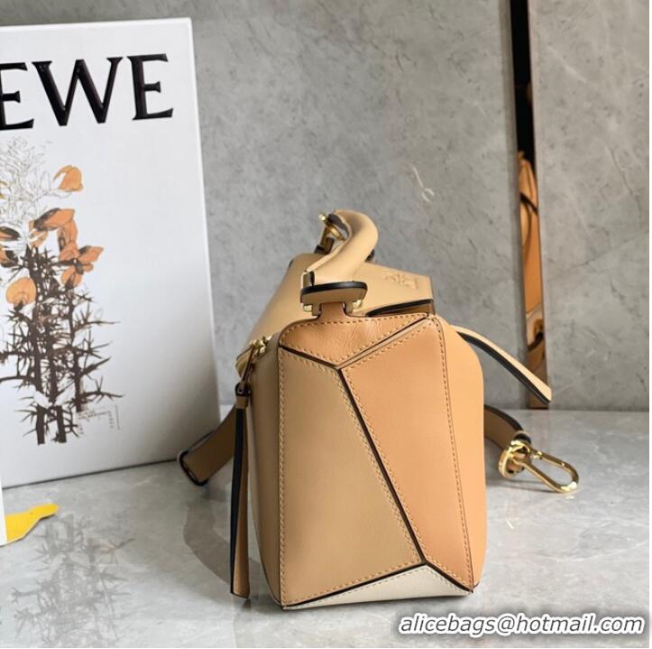 Fashion Discount Loewe Puzzle Bag Original Leather 61843 brown&Apricot