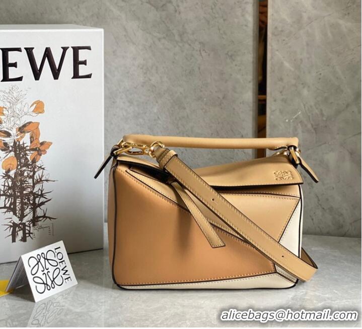 Fashion Discount Loewe Puzzle Bag Original Leather 61843 brown&Apricot