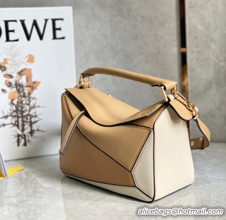 Fashion Discount Loewe Puzzle Bag Original Leather 61843 brown&Apricot