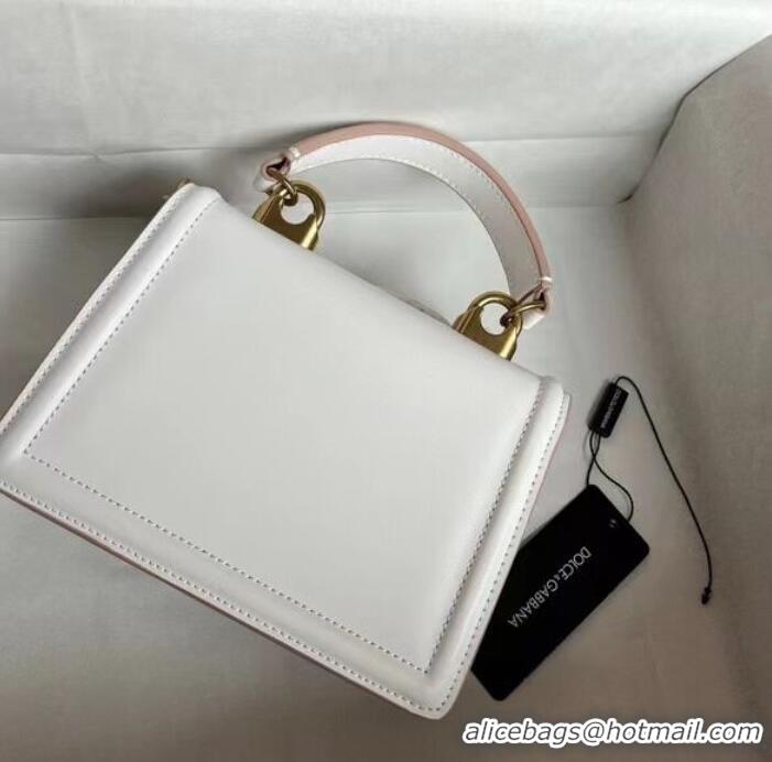 Discount AAAAA Dolce & Gabbana Origianl Leather Shoulder Bag 4011 white