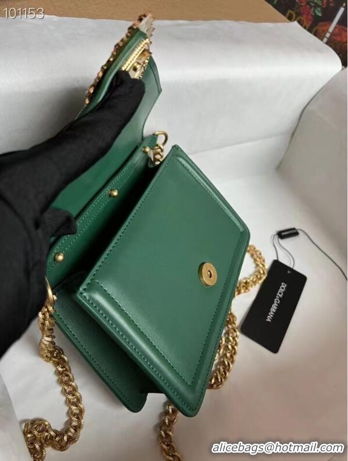 Low Cost Dolce & Gabbana Origianl Leather Shoulder Bag 4011 green