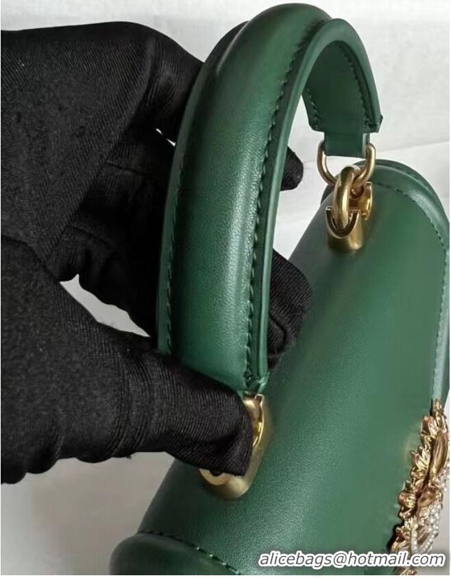 Low Cost Dolce & Gabbana Origianl Leather Shoulder Bag 4011 green