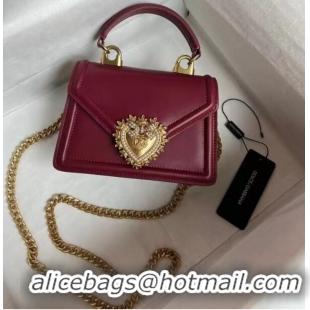 Inexpensive Dolce & Gabbana Origianl Leather Shoulder Bag 4011 Burgundy