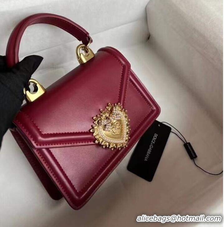 Inexpensive Dolce & Gabbana Origianl Leather Shoulder Bag 4011 Burgundy