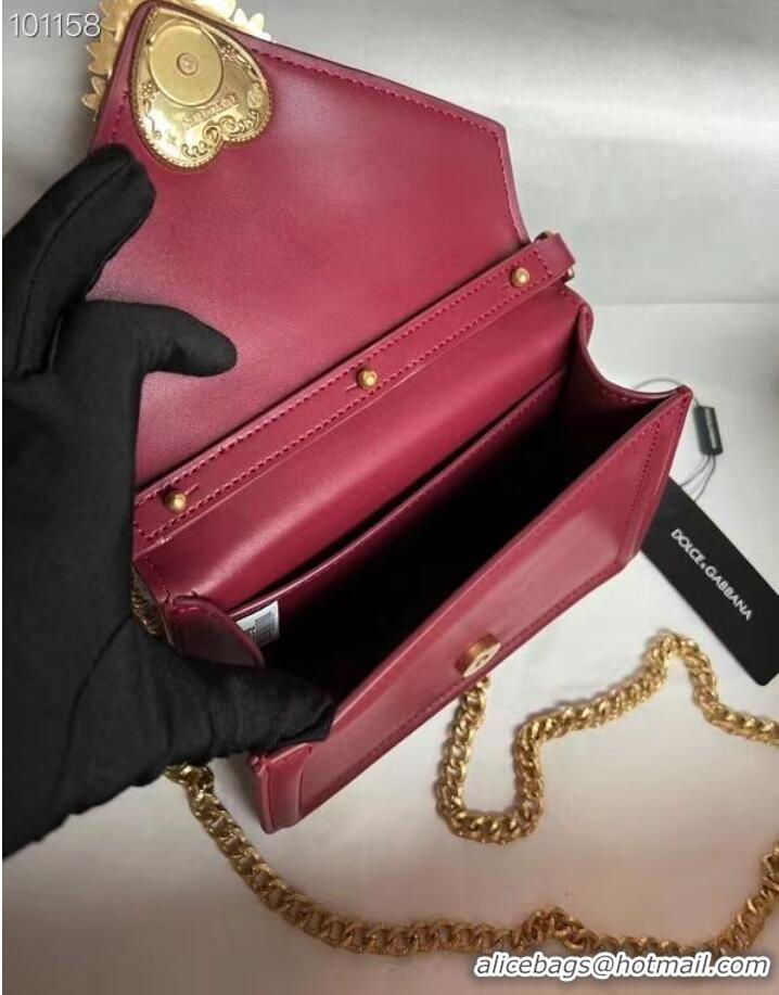 Inexpensive Dolce & Gabbana Origianl Leather Shoulder Bag 4011 Burgundy