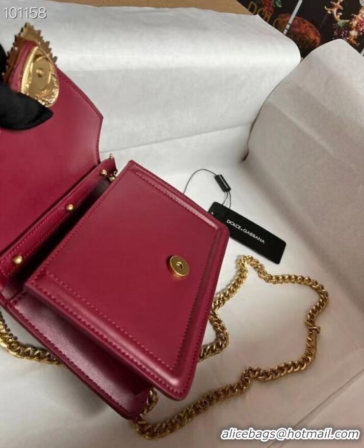 Inexpensive Dolce & Gabbana Origianl Leather Shoulder Bag 4011 Burgundy