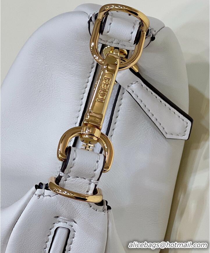 Affordable Price Fendi Praphy Original Leather Big FENDI Logo Mini Bag 80056S White