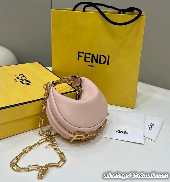 Pretty Style Fendi Praphy Original Leather Big Logo Bag 80056M 80056S Pink