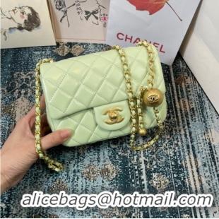 Top Grade Chanel Flap Lambskin Shoulder Bag 1115 light green