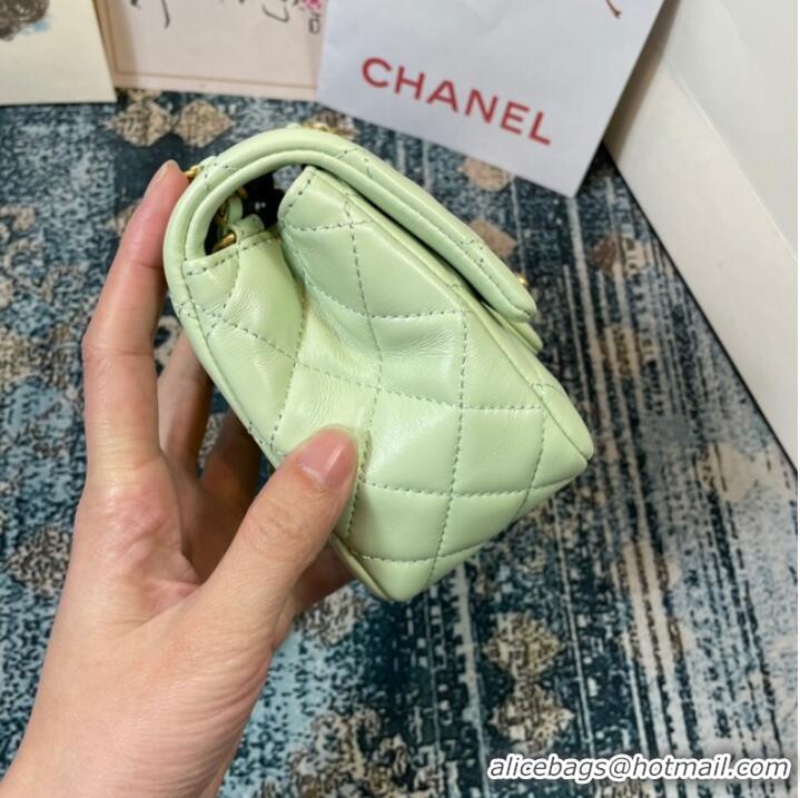 Top Grade Chanel Flap Lambskin Shoulder Bag 1115 light green