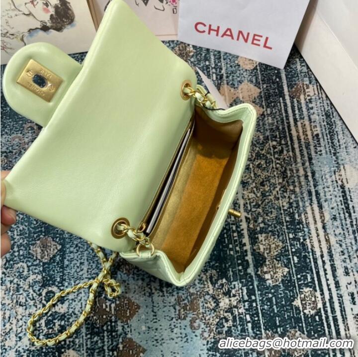 Top Grade Chanel Flap Lambskin Shoulder Bag 1115 light green