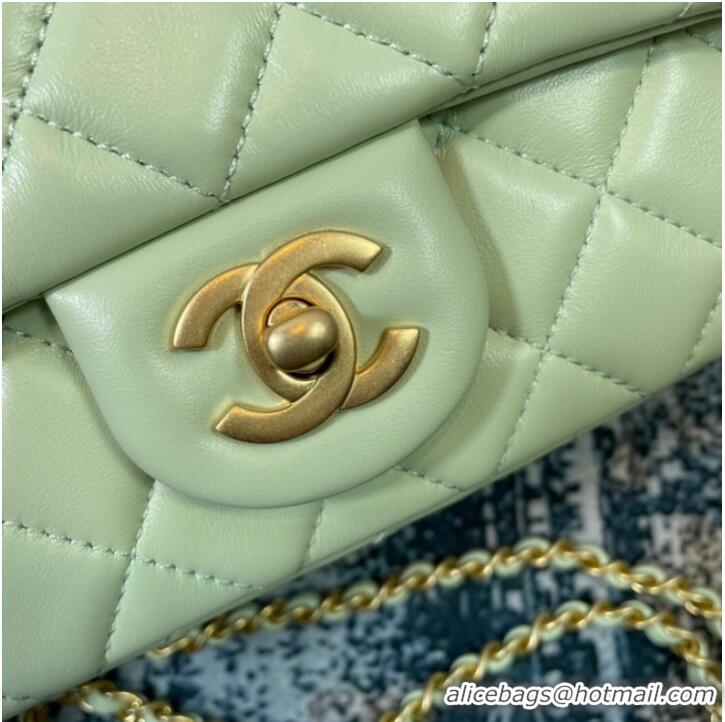 Top Grade Chanel Flap Lambskin Shoulder Bag 1115 light green