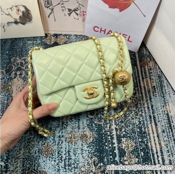 Top Grade Chanel Flap Lambskin Shoulder Bag 1115 light green