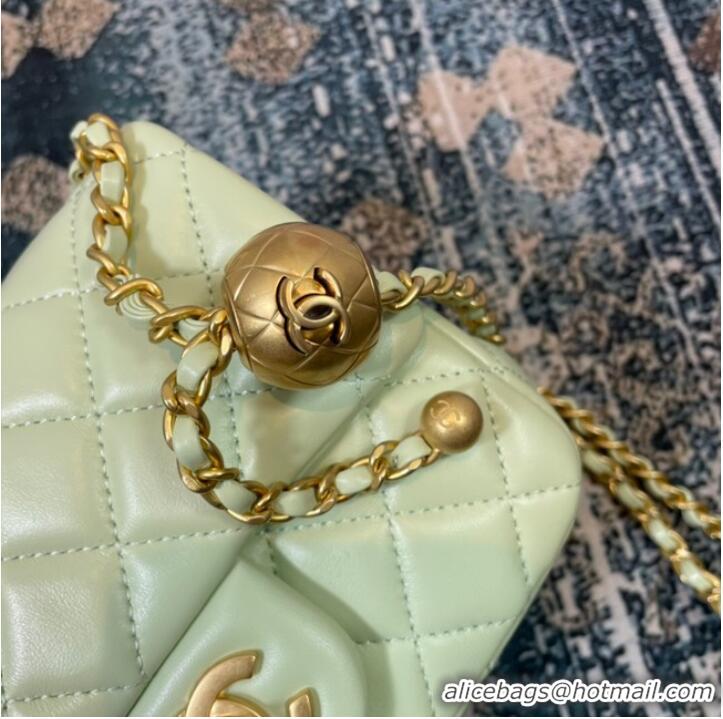 Top Grade Chanel Flap Lambskin Shoulder Bag 1115 light green