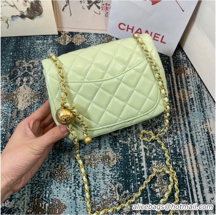 Top Grade Chanel Flap Lambskin Shoulder Bag 1115 light green