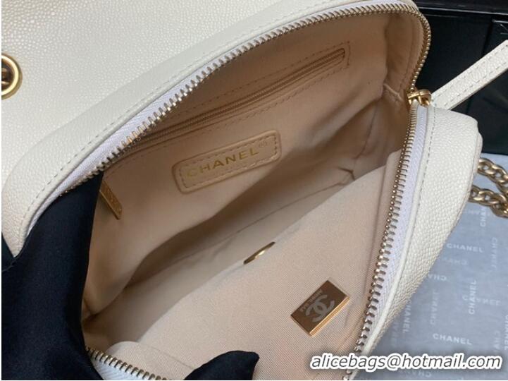 Discount Chanel Grained Calfskin Backpack Original Leather AS3108 white