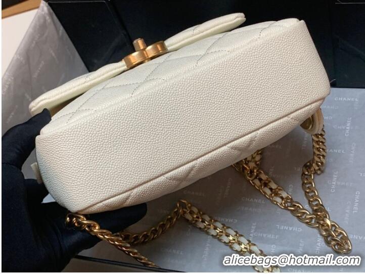 Discount Chanel Grained Calfskin Backpack Original Leather AS3108 white