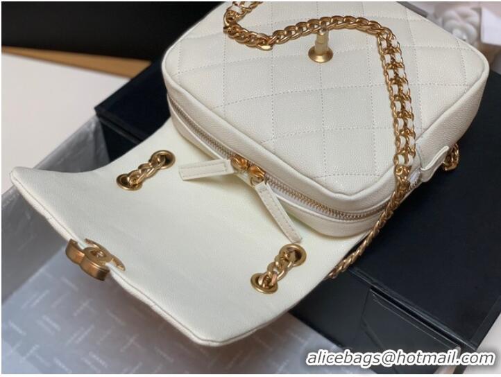 Discount Chanel Grained Calfskin Backpack Original Leather AS3108 white