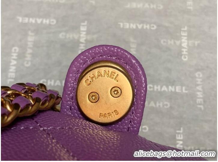 Discount Chanel Grained Calfskin Backpack Original Leather AS3108 Lavender