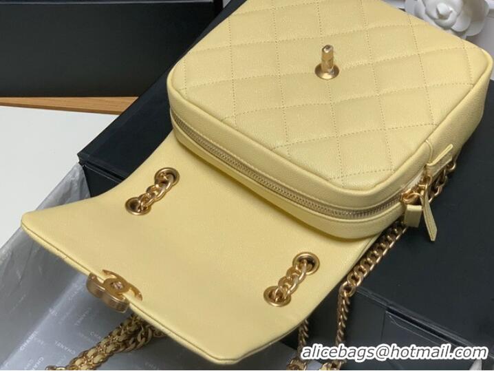 Discount Chanel Grained Calfskin Backpack Original Leather AS3108 yellow