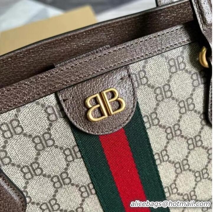 Famous Brand Gucci Backpack with Interlocking G 674147 Brown&green