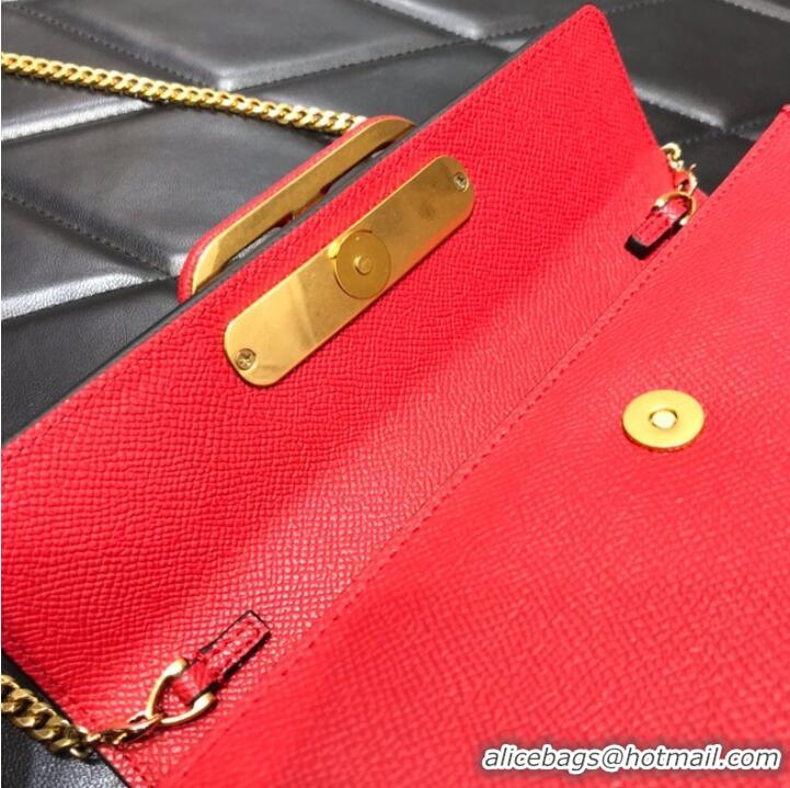 Buy Discount VALENTINO GARAVANI Stud Sign Grained Calfskin Shoulder Bag 0093 red