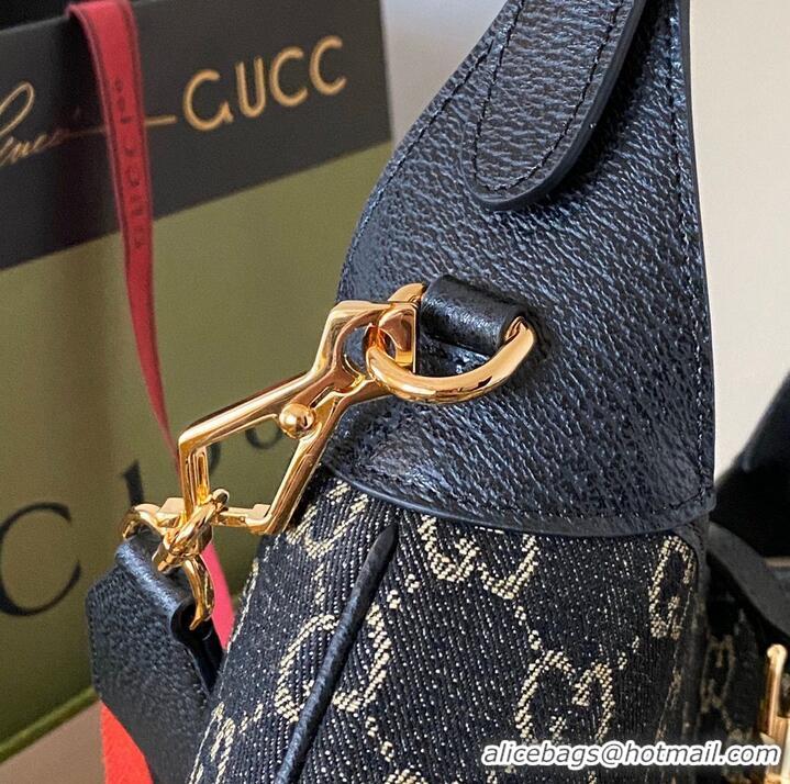 Famous Brand Gucci Jackie 1961 mini shoulder bag 636706 and 637092 black