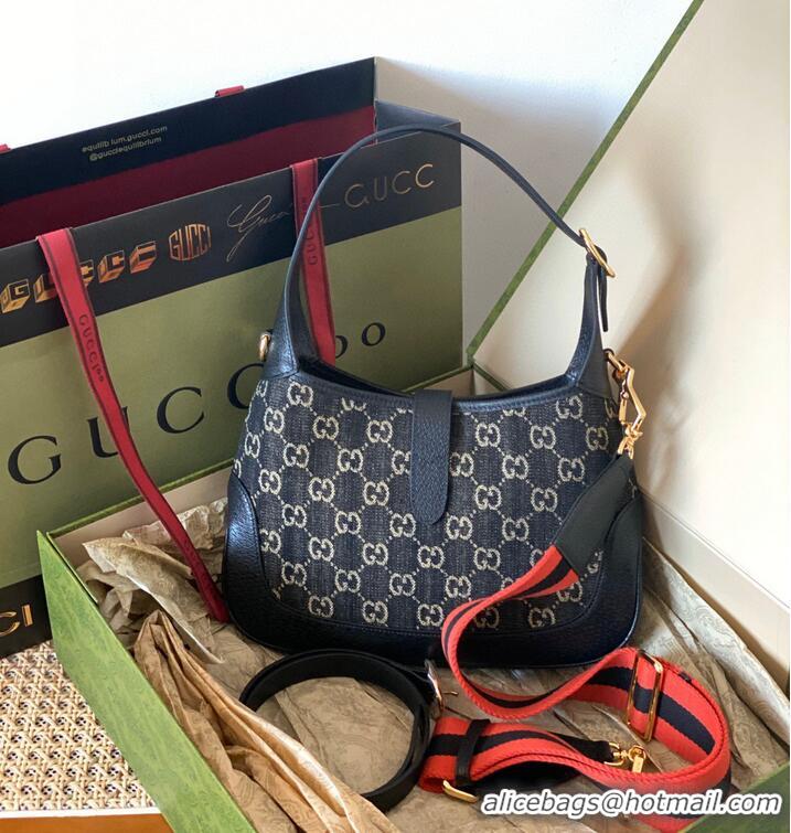 Famous Brand Gucci Jackie 1961 mini shoulder bag 636706 and 637092 black