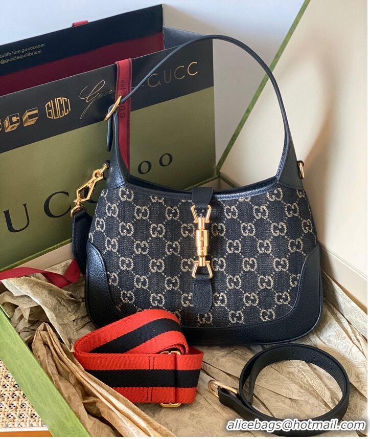 Famous Brand Gucci Jackie 1961 mini shoulder bag 636706 and 637092 black