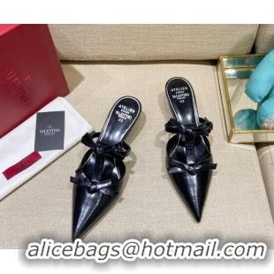 Purchase Valentino Lambskin Bow Mules 021680 Black