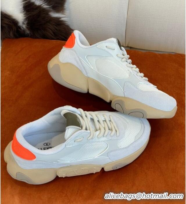 Grade Quality Valentino Mesh Bubbleback Sneakers 030744  White/Beige/Orange