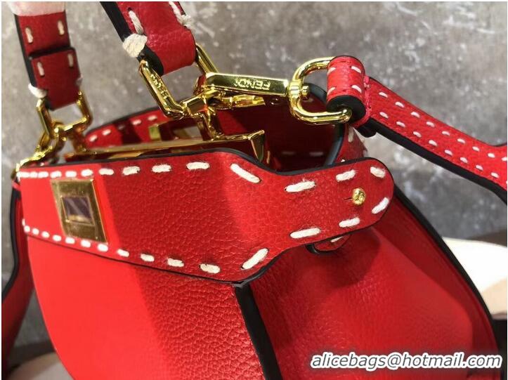 Super Quality Fendi Peekaboo ISeeU Small leather bag F8636 RED