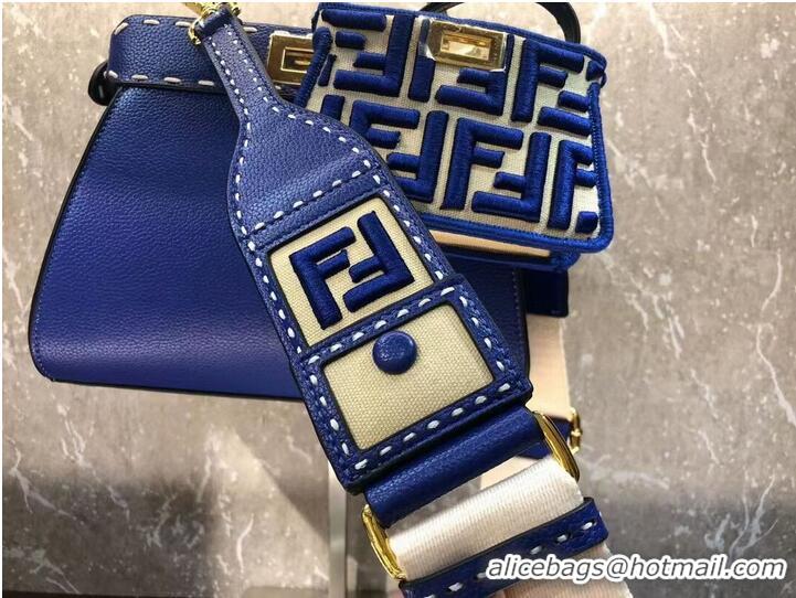 Good Taste Fendi Peekaboo ISeeU Small leather bag F8636 blue