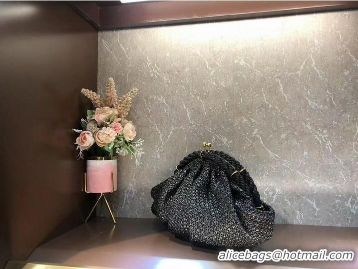 Low Price FENDI raffia bag F7641 black