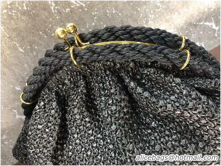 Low Price FENDI raffia bag F7641 black