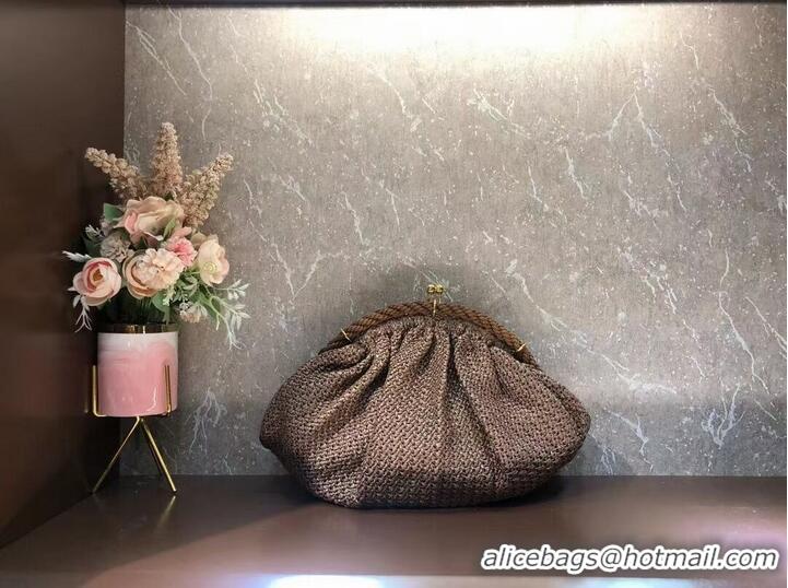 Famous Brand FENDI raffia bag F7641 light brown