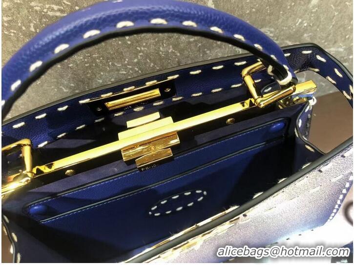 Super Quality Fendi Peekaboo ISeeU MEDIUM leather bag F8637 blue