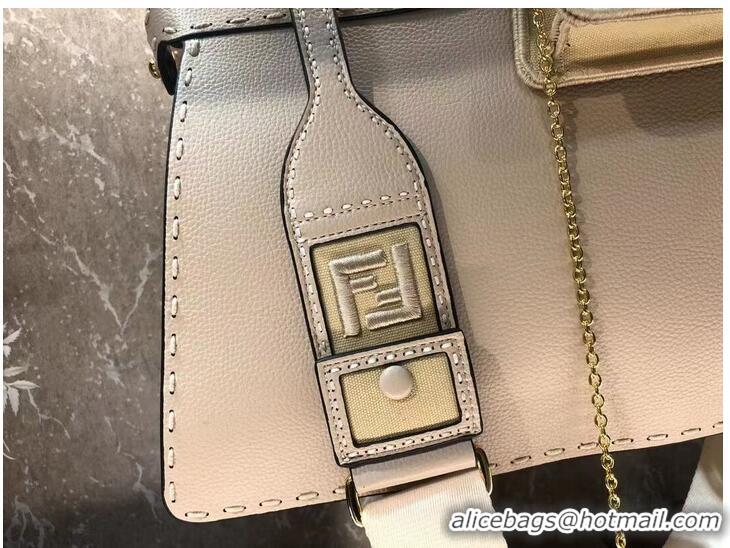 Top Quality Fendi Peekaboo ISeeU MEDIUM leather bag F8637 Beige