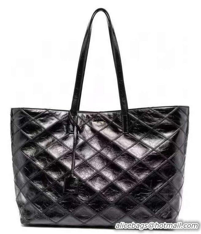 Top Quality Yves Saint Laurent GABY SATCHEL IN QUILTED LAMBSKIN Y494195 black