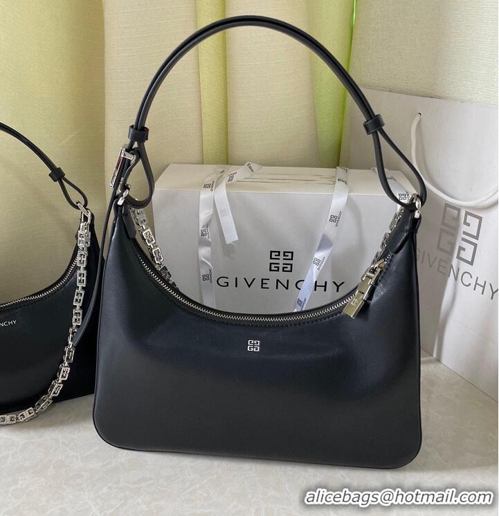 Top Quality GIVENCHY Moon cut Original Leather Shoulder Bag A17300 Black