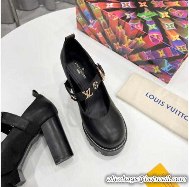 Good Quality Louis Vuitton Star Trail Pumps 9.5cm in Calf Leather 021622 Black 