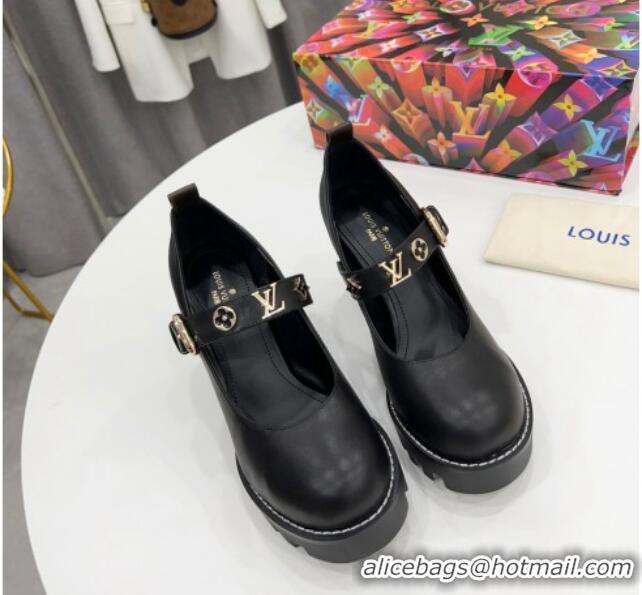 Good Quality Louis Vuitton Star Trail Pumps 9.5cm in Calf Leather 021622 Black 