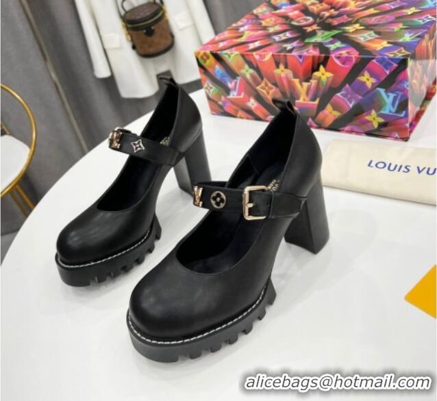 Good Quality Louis Vuitton Star Trail Pumps 9.5cm in Calf Leather 021622 Black 