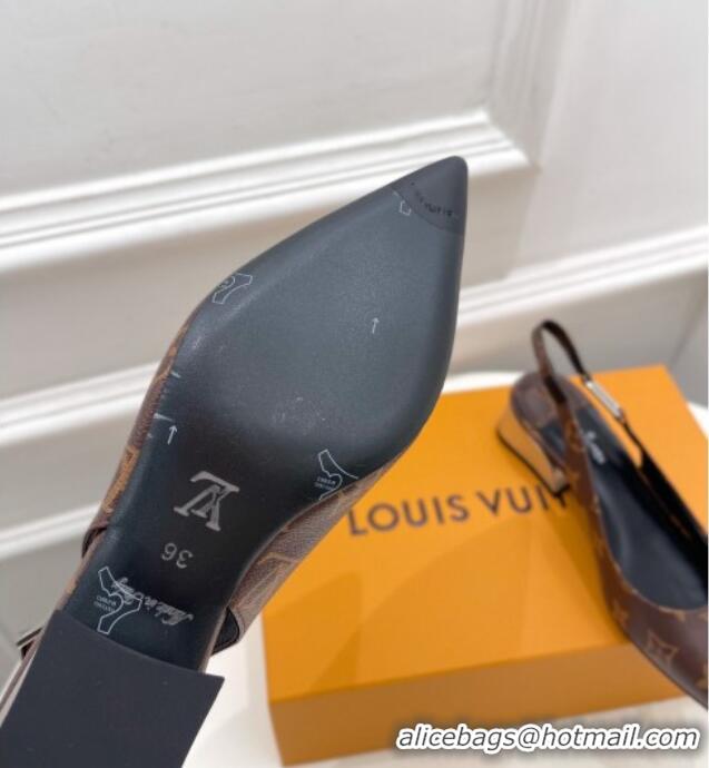 Lower Price Louis Vuitton Magnetic Slingback Pump 3.5cm in Monogram Canvas 021633