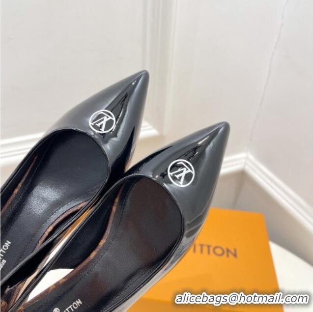 Low Cost Louis Vuitton Magnetic Slingback Pump 3.5cm in Patent Calf Leather Black 021634