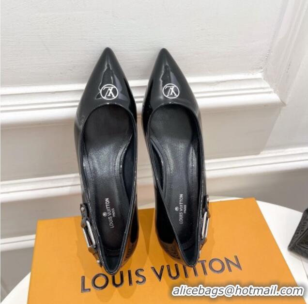 Discount Louis Vuitton Magnetic Slingback Pump 3.5cm in Patent Calf Leather 021636 Black