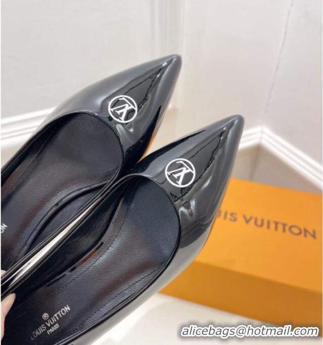 Discount Louis Vuitton Magnetic Slingback Pump 3.5cm in Patent Calf Leather 021636 Black