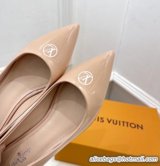 Sumptuous Louis Vuitton Magnetic Slingback Pump 3.5cm in Patent Calf Leather 021636 Nude