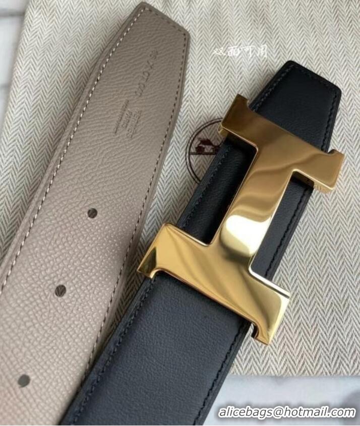 Promotional Hermes original belt buckle & Reversible leather strap 38 mm H06772 Gold